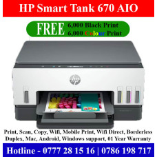 HP Smart Tank 670 Printer Sri Lanka. Print Scan Photocopy Duplex wifi. 1 Y warranty